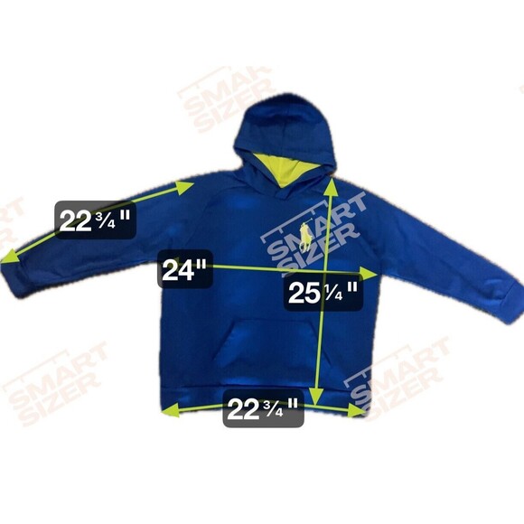 Polo Ralph Lauren Big Pony Logo ‎Hoodie Boys XL Pullover Blue Neon Preppy Fall - Picture 13 of 13
